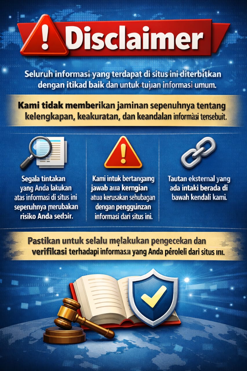 Disclaimer FutureTekno mengenai penafian informasi dan batasan tanggung jawab penggunaan website