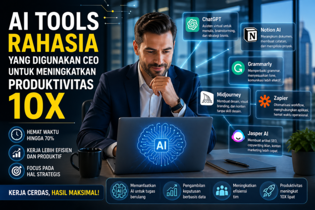 CEO menggunakan AI tools untuk meningkatkan produktivitas kerja